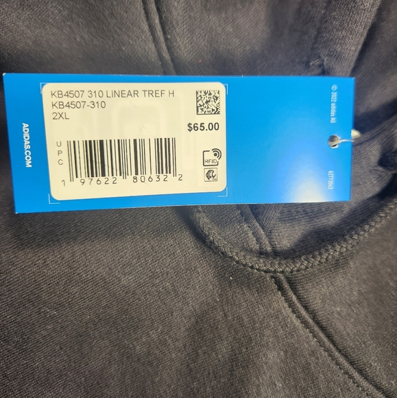 NWT Men's Adidas Linear Trefoil Hoodie - Picture 5 of 5